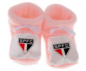 Chausson bébé São Paulo Futebol Clube de couleur Rose