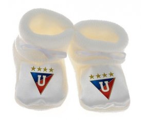 Chausson bébé Liga Deportiva Universitaria de Quito de couleur Blanc