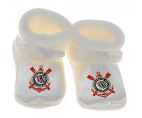 Chausson bébé Sport Club Corinthians Paulista de couleur Blanc