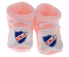 Chausson bébé Club Nacional de Football de couleur Rose