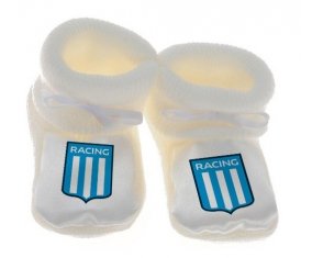 Chausson bébé Racing Club de Avellaneda de couleur Blanc