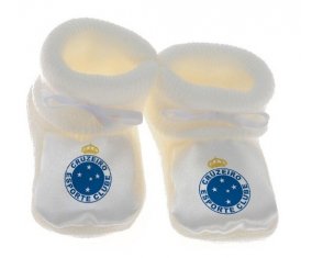 Chausson bébé Cruzeiro Esporte Clube de couleur Blanc