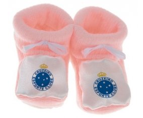 Chausson bébé Cruzeiro Esporte Clube de couleur Rose