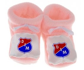 Chausson bébé Corporación Deportiva Independiente Medellín de couleur Rose