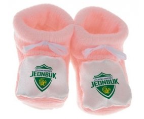 Chausson bébé Jeonbuk Hyundai Motors Football Club South Korea de couleur Rose