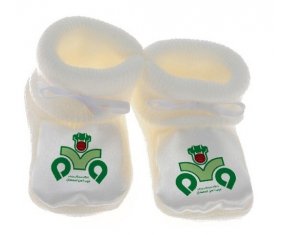 Chausson bébé Zob Ahan Ispahan Football Club Iran de couleur Blanc