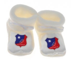 Chausson bébé Kuwait Sporting Club de couleur Blanc