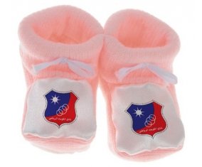 Chausson bébé Kuwait Sporting Club de couleur Rose