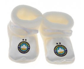 Chausson bébé Pakhtakor Tachkent uzbekistan de couleur Blanc