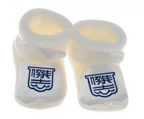Chausson bébé Kitchee SC China de couleur Blanc