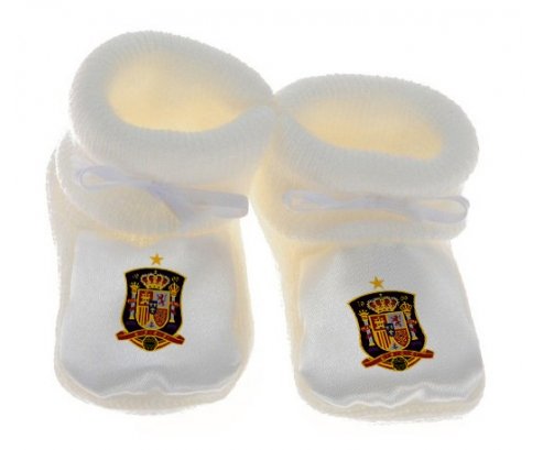 Chausson bébé Spain national football team de couleur Blanc