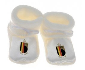 Chausson bébé Belgium national football team de couleur Blanc