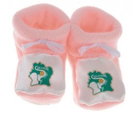 Chausson bébé Ivory Coast national football team de couleur Rose