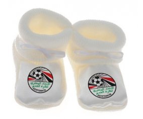 Chausson bébé Egypt national football team de couleur Blanc