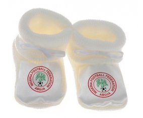 Chausson bébé Nigeria national football team de couleur Blanc