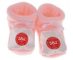 Chausson bébé Denmark national football team de couleur Rose