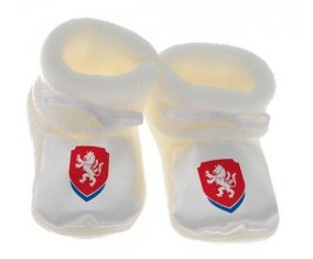 Chausson bébé Czech Republic national football team de couleur Blanc