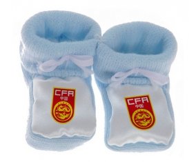 Chausson bébé China national football team de couleur Bleu