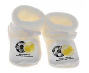 Chausson bébé South Africa national football team de couleur Blanc