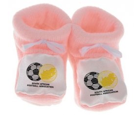 Chausson bébé South Africa national football team de couleur Rose