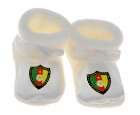 Chausson bébé Cameroon national football team de couleur Blanc