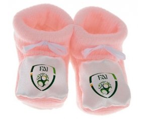 Chausson bébé Ireland national football team de couleur Rose