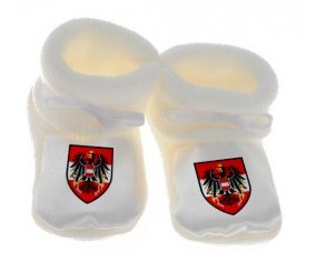 Chausson bébé Austria national football team de couleur Blanc