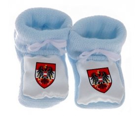 Chausson bébé Austria national football team de couleur Bleu