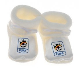 Chausson bébé Uganda national football team de couleur Blanc