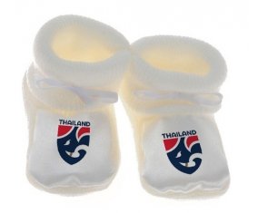 Chausson bébé Thailand national football team de couleur Blanc