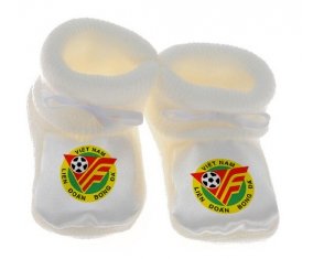 Chausson bébé Vietnam national football team de couleur Blanc