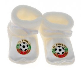 Chausson bébé Bulgaria national football team de couleur Blanc