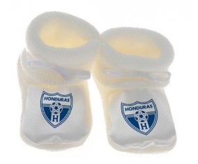 Chausson bébé Honduras national football team de couleur Blanc