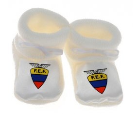 Chausson bébé Ecuador national football team de couleur Blanc
