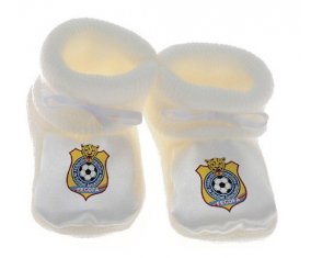 Chausson bébé Rep. Congo national football team de couleur Blanc