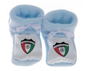 Chausson bébé Kuwait national football team de couleur Bleu