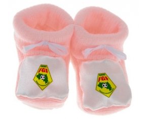 Chausson bébé Guinea national football team de couleur Rose