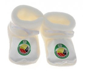 Chausson bébé Mozambique national football team de couleur Blanc