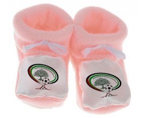 Chausson bébé Palestine national football team de couleur Rose