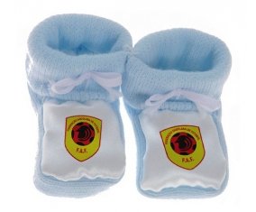 Chausson bébé Angola national football team de couleur Bleu