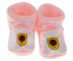 Chausson bébé Angola national football team de couleur Rose