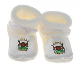Chausson bébé Antigua and Barbuda national football team de couleur Blanc