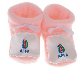 Chausson bébé Azerbaijan national football team de couleur Rose