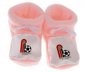 Chausson bébé Benin national football team de couleur Rose