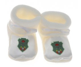 Chausson bébé Malawi national football team de couleur Blanc