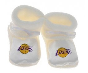 Chausson bébé Los Angeles Lakers de couleur Blanc