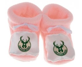 Chausson bébé Milwaukee Bucks de couleur Rose