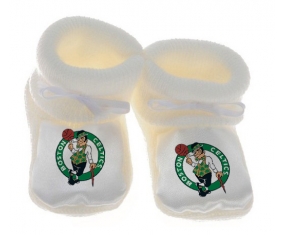 Chausson bébé Boston Celtics de couleur Blanc