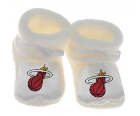 Chausson bébé Miami Heat de couleur Blanc