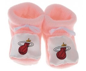 Chausson bébé Miami Heat de couleur Rose